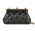 Quilted CC Kisslock Clutch Bag, front view